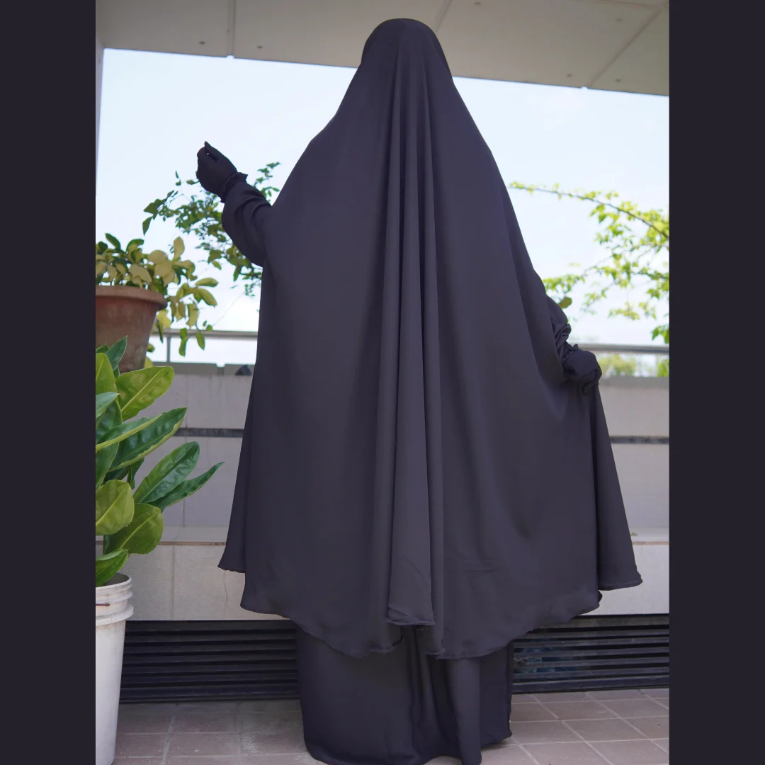 Cherry Georgette Fabric Khimar Scarf Set CG105